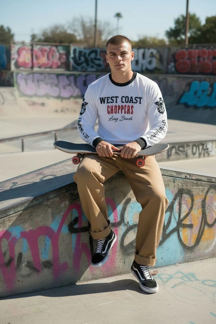 WCC CHOPPERS 4 LIFE WAFFLE LONG SLEEVE - WHITE