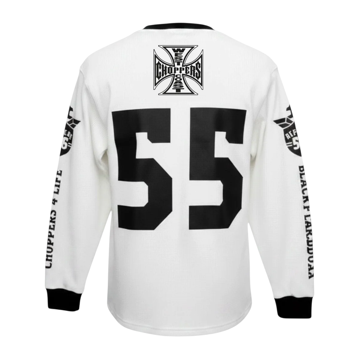 WCC CHOPPERS 4 LIFE WAFFLE LONG SLEEVE - WHITE - Image 4