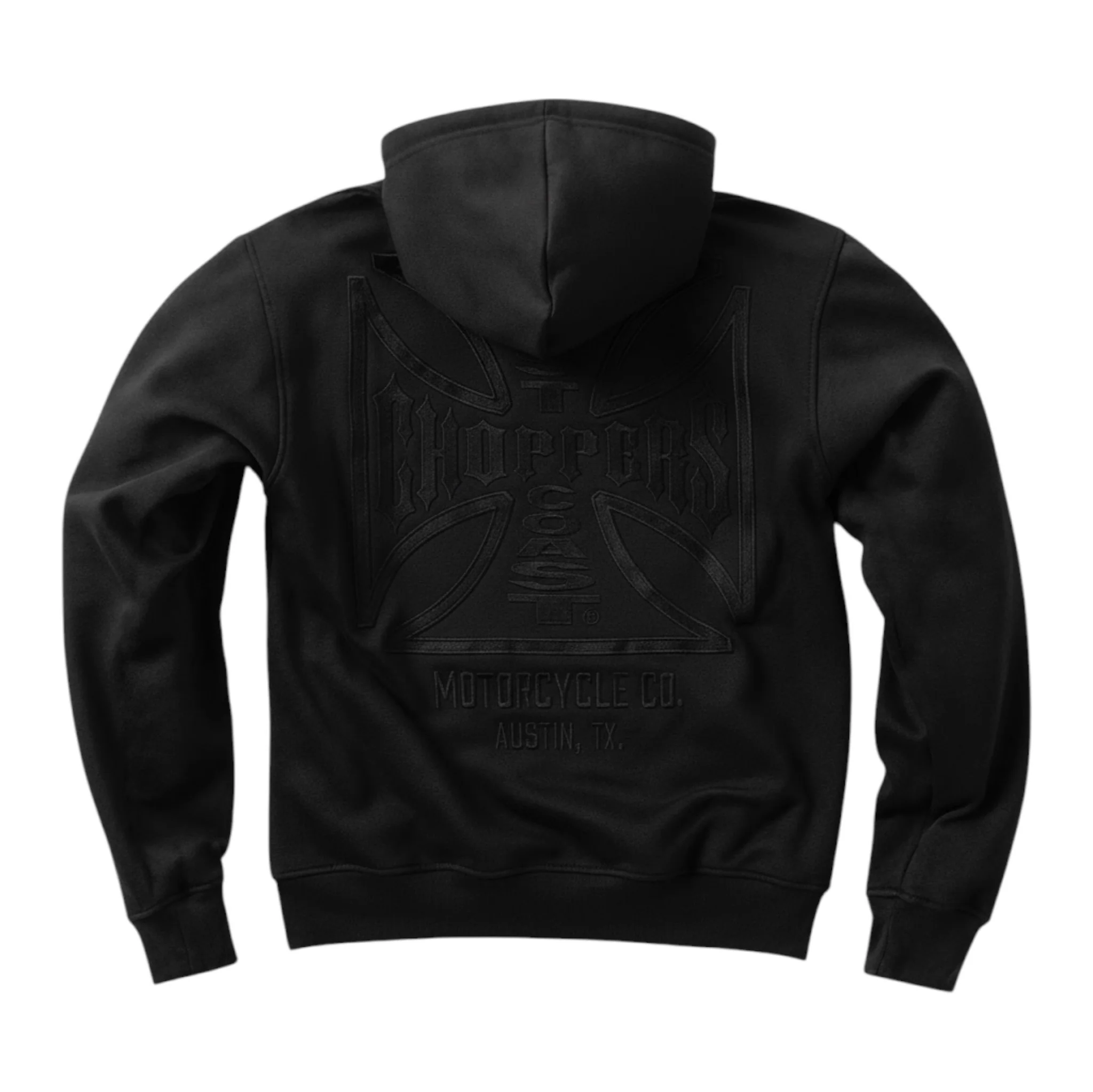 WCC DOMINATOR EMBROIDERED ZIP HOODY - BLACK - Image 2