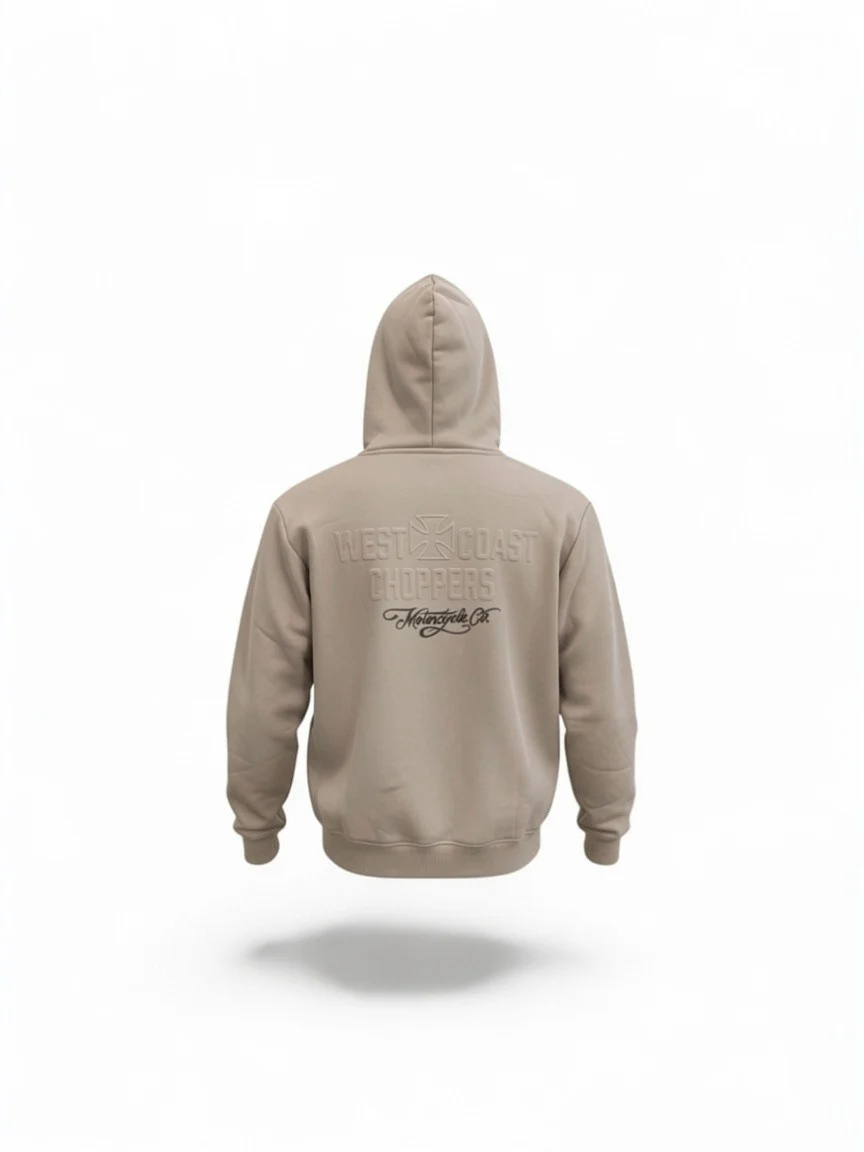 WCC Embossed Sweat Hoody - Beige - Image 4