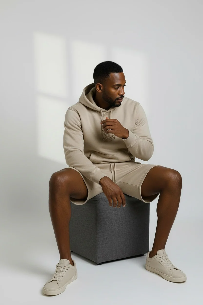 WCC Embossed Sweat Hoody - Beige - Image 6