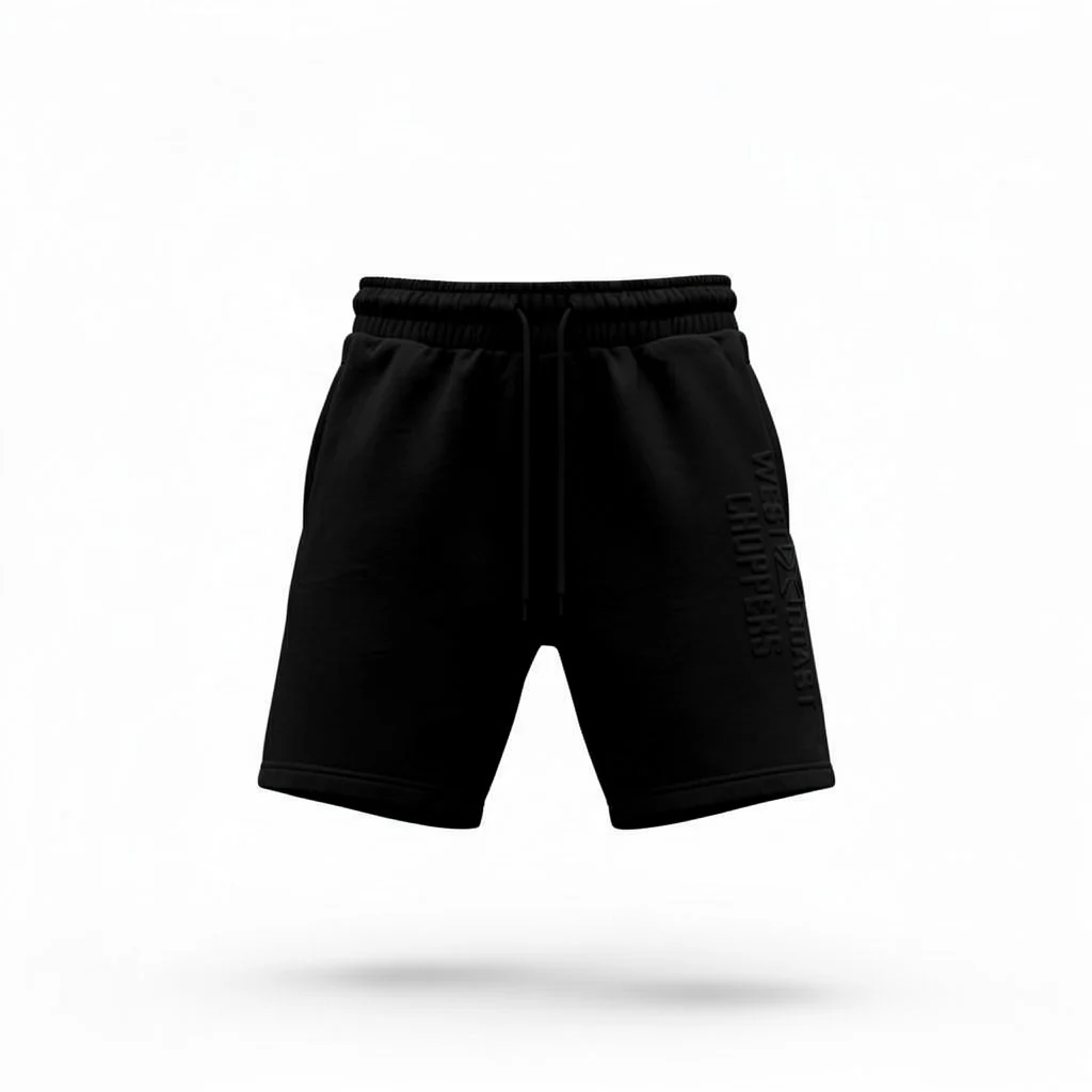 WCC Embossed Sweat Short - Black - Image 4