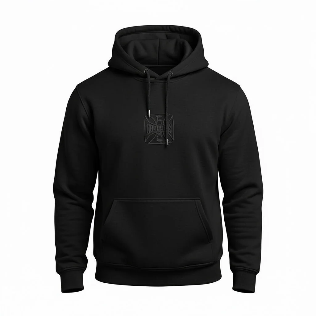 WCC Embossed Sweat Hoody - Black