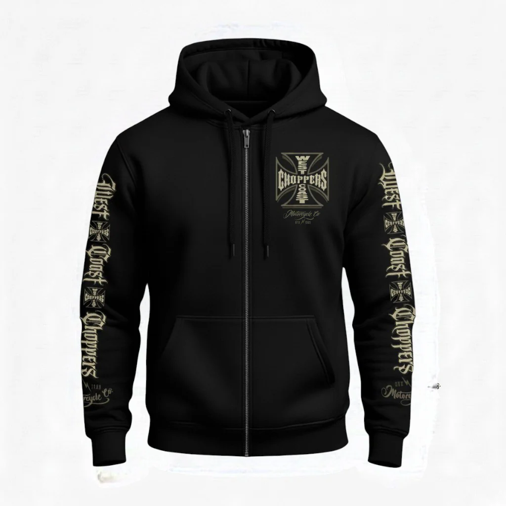 WCC Gangscript Zip Hoody - Black - Image 2