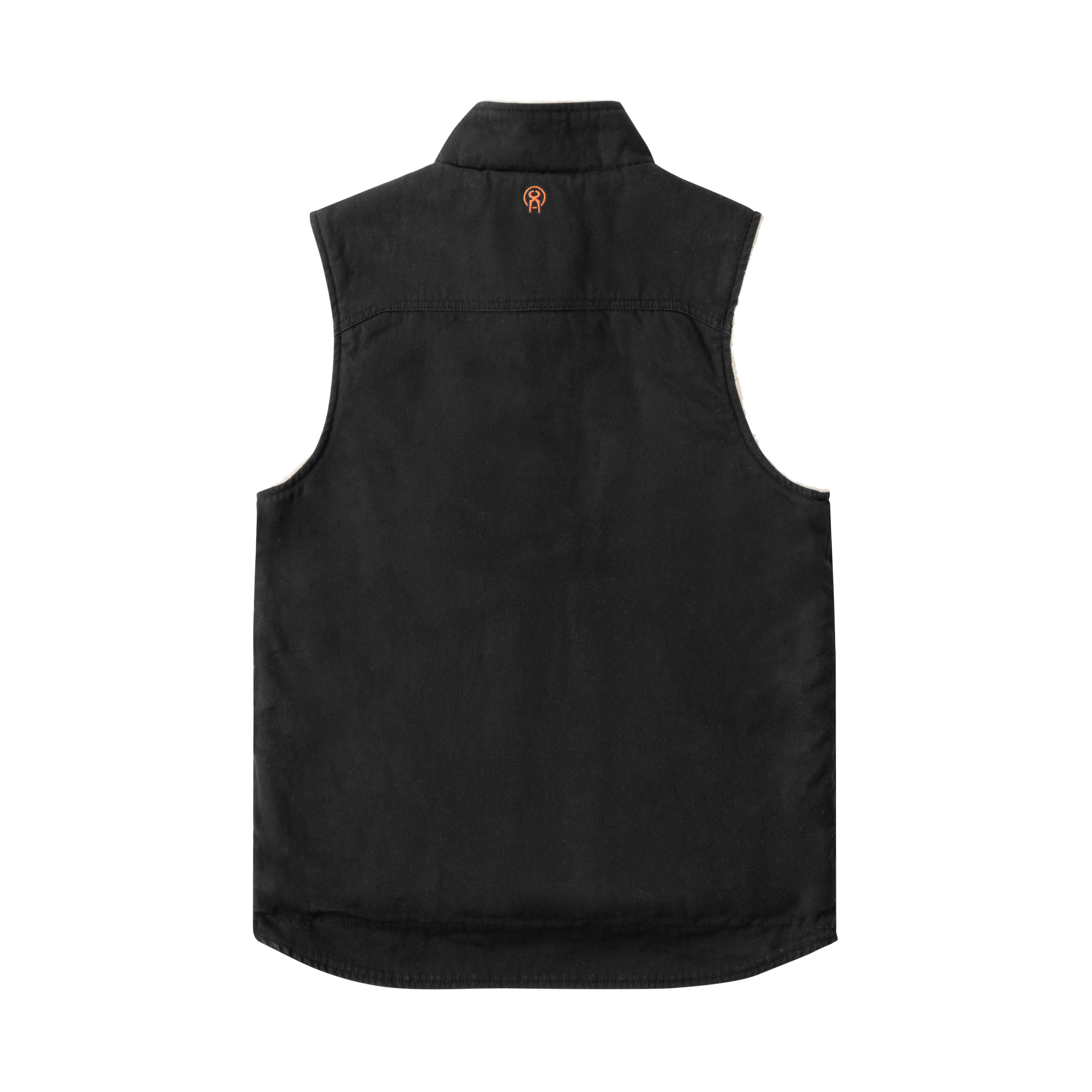 WCC SHERPA LINED HEAVY DUTY CANVAS WORKVEST - BLACK - Image 3